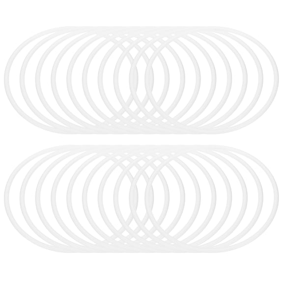 Uxcell 6.3 Inch Dream Catcher Rings, 20 Pcs Plastic Macrame Wreath Floral Round Ring Hoop, White