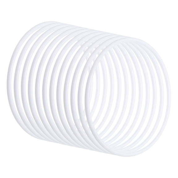 Uxcell 6.3 Inch Dream Catcher Rings, 30 Pcs Plastic Macrame Wreath Floral Round Ring Hoop, White
