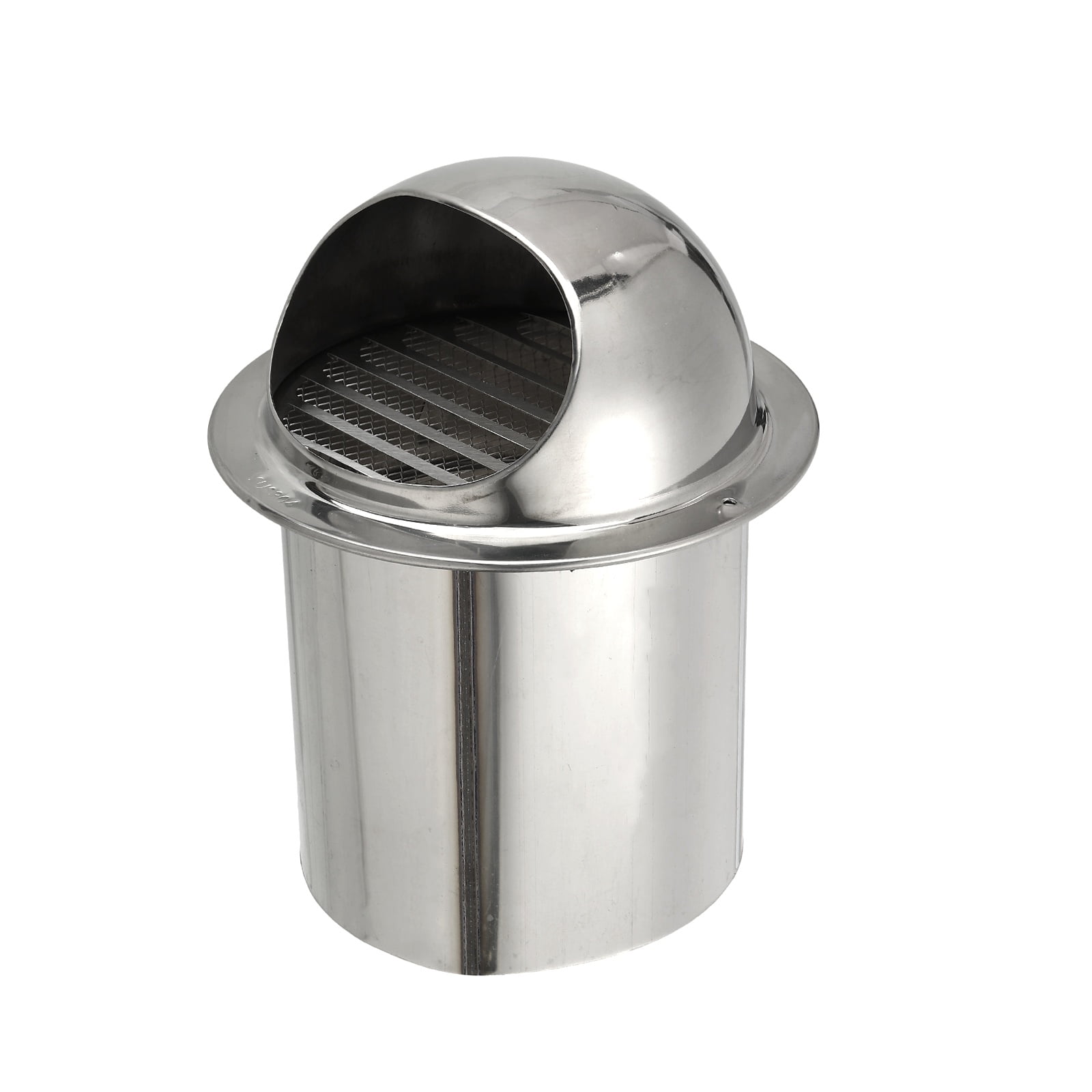 Uxcell 6.3" Round Soffit Air Vents, 4" Length 304 Stainless Steel Louver Grille Vent Cover for Kitchen Bathroom Ventilation, Silver