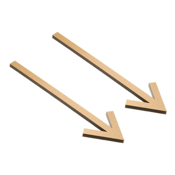 Uxcell 6.3" Self Stick Arrow Sign, 2 Pack Acrylic Directional Sign Sticker Self-Adhesive Gold