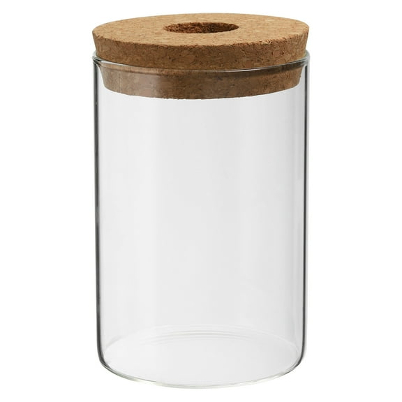 Uxcell 6.3"x3.3" Glass Cylinder Vase Plant Propagation Terrarium Desktop Glass Planter with Cork Stopper