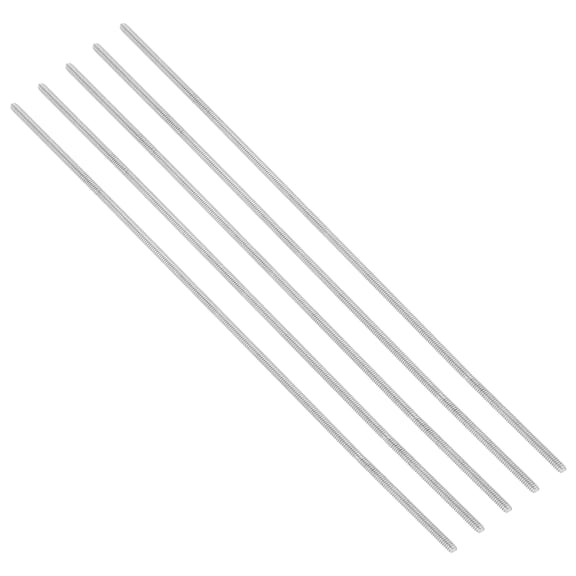 Uxcell #6-32 UNC 304 Stainless Steel Fully Threaded Rod, 5Pcs 9.8" Length Long Threaded Screw Right Hand Threads All Threaded Rod Studs for Anchoring Bolt, Clamps, Hangers and U-Bolts