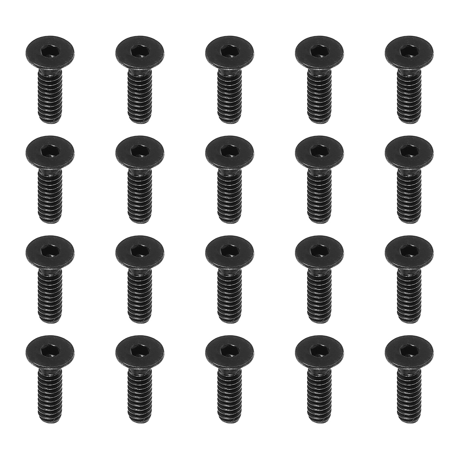 Uxcell #6-32 x 1/2 Inch Flat Countersunk Head Socket Cap Bolts Machine ...