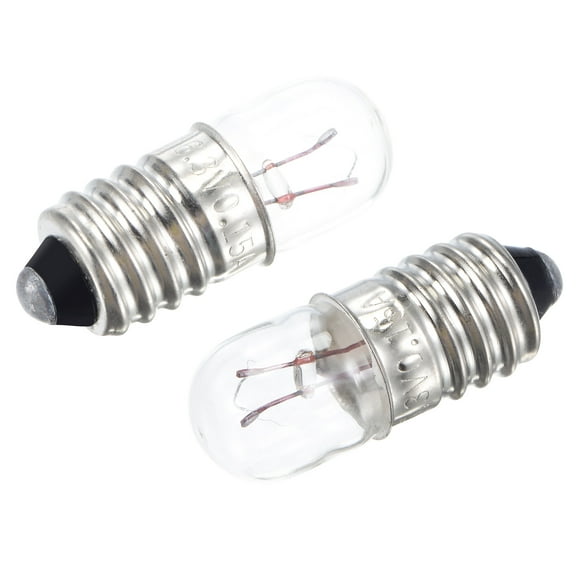 Uxcell 6.3V E10 Warm Yellow Light Mini Incandescent Bulbs 50 Count