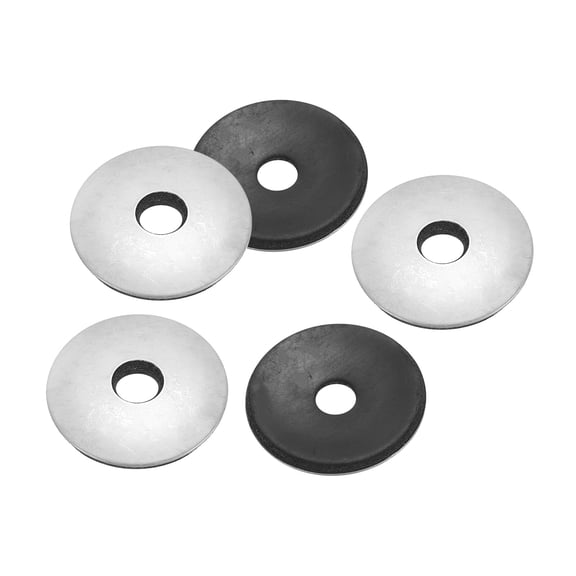 Uxcell 6.3x25mm 201 Stainless Steel EPDM Bonded Sealing Neoprene Rubber Washers, 80 Pieces
