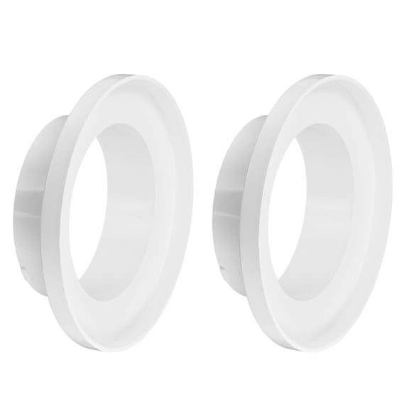 Uxcell 6 to 4 Inch Duct Reducer, 2Pcs ABS Air Duct Adapter HAVC Pipe Connector Dryer Vent Adapter Increaser Reducer for Inline Ventilation System, White (150mm to 100mm)