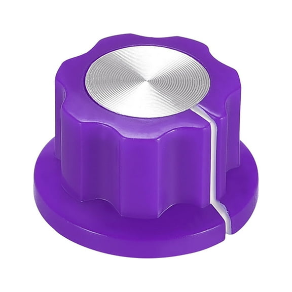 Uxcell 6.4mm Shaft Hole Potentiometer Volume Control Rotary Knobs Effect Pedal Knob Purple