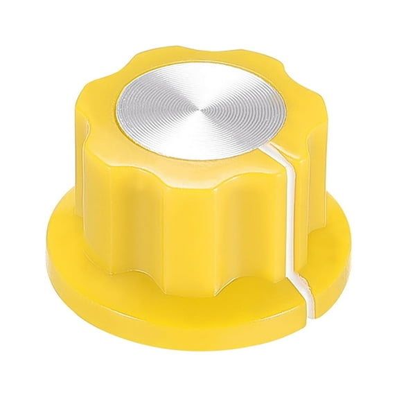 Uxcell 6.4mm Shaft Hole Potentiometer Volume Control Rotary Knobs Effect Pedal Knob Yellow