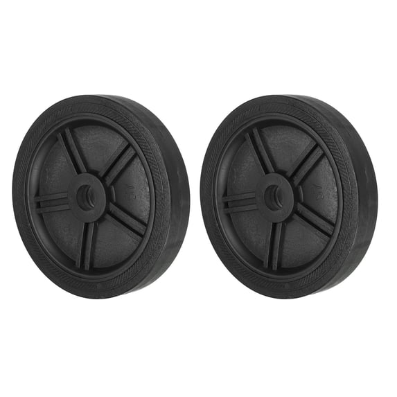 Uxcell Air Compressor Wheel Universal Air Compressors Wheel Replacement Parts for Easy Mobility Black 6.5 Inch