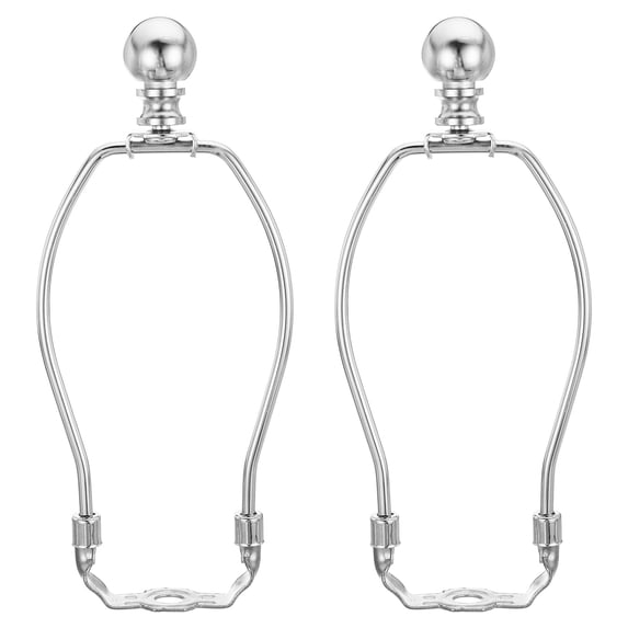 Uxcell 6.5 inch Lamp Harp Kit with Finial Lamp Shade Holder Chrome, 2 Set
