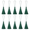 thumbnail image 1 of Uxcell 6.5" Silky Bookmark Tassels with Loop for DIY Craft Accessory, 20Pack Black Green, 1 of 5