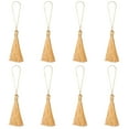 thumbnail image 1 of Uxcell 6.5" Silky Bookmark Tassels with Loop for DIY Craft Accessory, 8Pack Khaki, 1 of 5