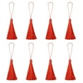 thumbnail image 1 of Uxcell 6.5" Silky Bookmark Tassels with Loop for DIY Craft Accessory, 8Pack Red, 1 of 5