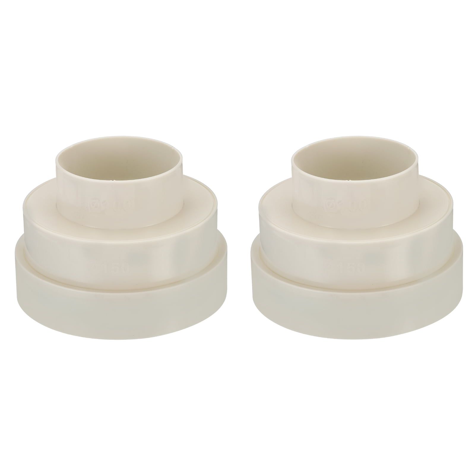 Uxcell 6.5" to 6" to 4" Duct Reducer, 2pcs Duct Connector Ducting Inline Adapter Increaser for HVAC Ventilation