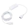 thumbnail image 1 of Uxcell 6.56ft USB Extension Cable with on OFF Switch, Inline Toggle Switch Power Cable, White, 1 of 6
