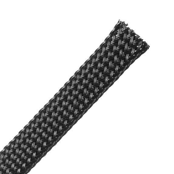 Uxcell 6.5Ft-10mm Black PET Expandable Cord Protector Wire Loom Cable Sleeve and Organizer