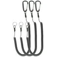thumbnail image 1 of Uxcell 6.5ft Spring Fishing Lanyard Retractable Coiled Tether with Metal Clip & Keyring, Black 3 Pack, 1 of 7
