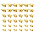 thumbnail image 1 of Uxcell 6.5mm, 8mm, 9mm Cord End Caps Set, 150Pcs Round Cord Findings Clasp, Gold Tone, 1 of 6