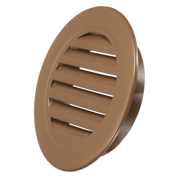 Uxcell 6.6" Round Air Vent, Louver Grille Cover Aluminum Alloy Soffit Vent HVAC Ventilation for Ceiling Wall Roofing Bathroom Kitchen Garage Duct Shed Garage, Coffee