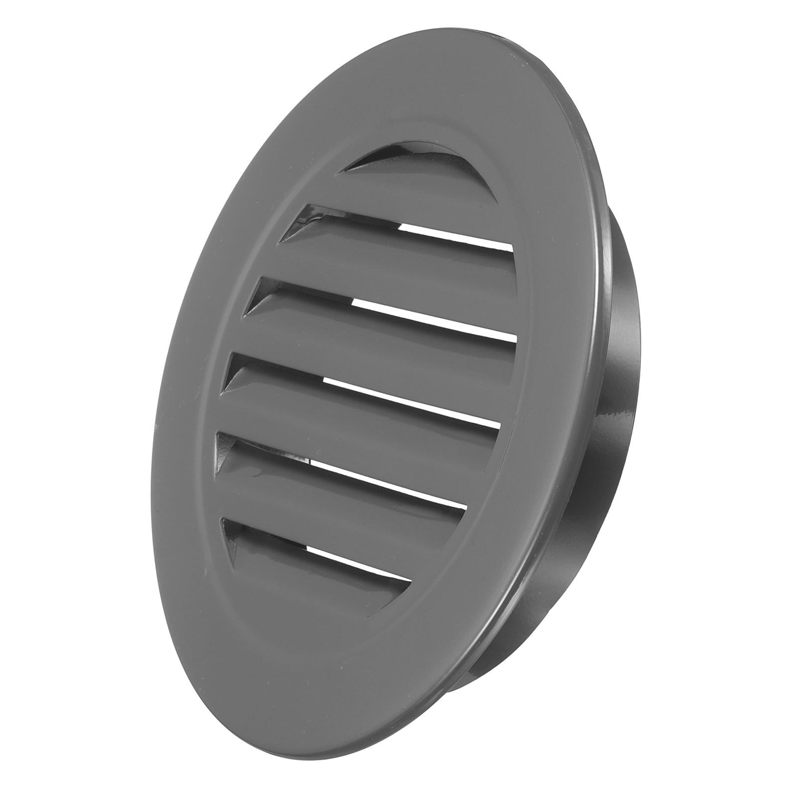 Uxcell 6.6" Round Air Vent, Louver Grille Cover Aluminum Alloy Soffit Vent HVAC Ventilation for Ceiling Wall Roofing Bathroom Kitchen Garage Duct Shed Garage, Dark Gray