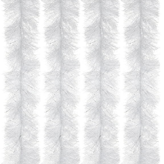 Uxcell 6.6Ft Feather Boa, 4Pcs Artificial Fluffy Feather Boas Party Decorations for DIY Crafts, Wedding Costume, Christmas, Concert, Halloween, Home Decor, White