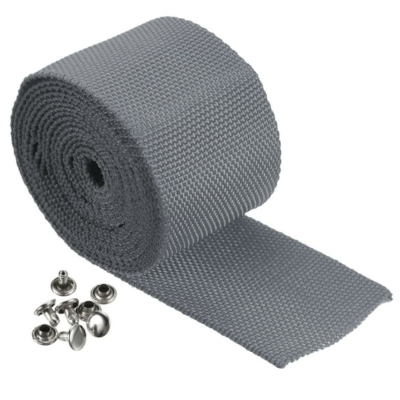 Uxcell 6.6Ft Polyester Rope Protector Sleeve 45mm Width Cable Lines Protective Cover, Gray
