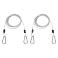 thumbnail image 1 of Uxcell 6.6ft (78.7") Security Steel Cable with Snap Hook, 2Pcs Coated Flexible Double Loop Wire Rope Bike Cable Lock Security Chain for Outdoor Travel Luggage, Clear, 1 of 7
