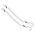 thumbnail image 1 of Uxcell 6.6ft Fishing Lanyard Coiled Ropes Retractable with Metal Clip Keychain Clear 2 Pack, 1 of 6