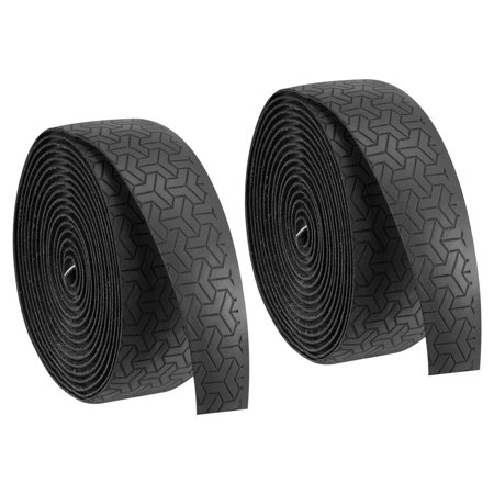 Uxcell 6.6ft NonSlip PU Overgrip Racket Grip Tape for Tennis Badminton, Black 2 Pack