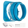 thumbnail image 1 of Uxcell 6"-7" Backdraft Damper ABS Flexible Airflow Inline Backflow Duct Adaptor Blue 1 Set, 1 of 6