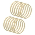 thumbnail image 1 of Uxcell 6.7 Inch Wooden Floral Hoop, 12 Pcs Bamboo Round Macrame Wreath Dream Catcher Rings, Wood, 1 of 6