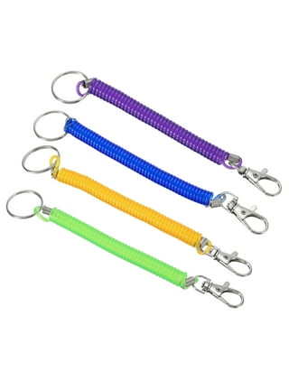  BESPORTBLE 8Pcs Coiled Lanyard Spring Coil Keychain