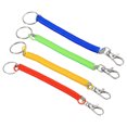 thumbnail image 1 of Uxcell 6.7" Spiral Retractable Spring Coil Keychain, 4 Pack, Red Yellow Blue Green, 1 of 6