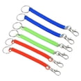thumbnail image 1 of Uxcell 6.7" Spiral Retractable Spring Coil Keychain, 6 Pack, Red Green Blue, 1 of 6