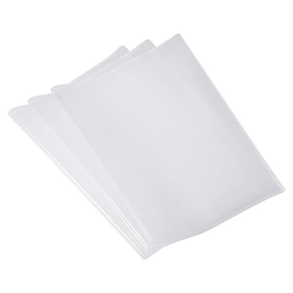 Uxcell 6.7x9.6" Clear Book Cover, 10 Pcs PP Adjustable Textbook Protector with Adhesive Tape, Transparent
