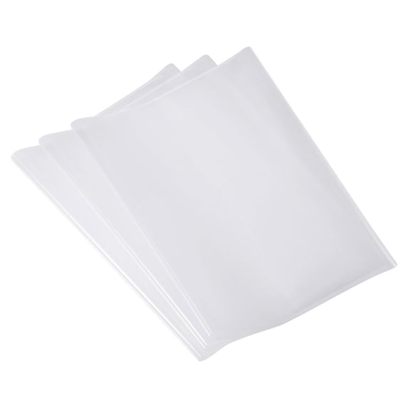 Uxcell 6.7x9.6" Clear Book Cover, 30 Pcs PP Adjustable Textbook Protector with Adhesive Tape, Transparent