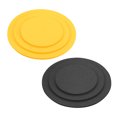 thumbnail image 1 of Uxcell 6" 8" 10" Round Plant Coasters Felt Pad Mat, Yellow Black 12 In1 Set, 1 of 5