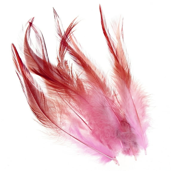 Uxcell 6-8 Inch Goose Feathers, 100 Pack Bulk Natural Feathers for Crafts Style 4, Pink