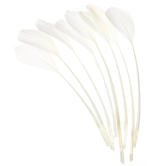 Uxcell 6-8 Inch Goose Feathers, 50 Pack Bulk Natural Feathers for Crafts Style 4, White