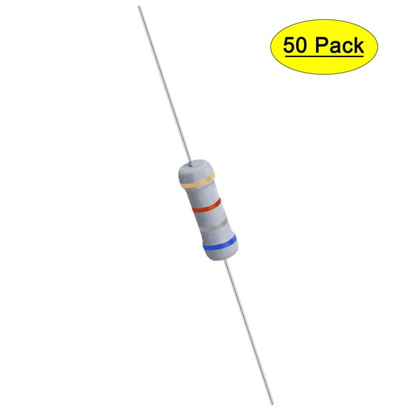 Uxcell 50Pcs 1W 1 Watt Metal Oxide Film Resistor Axile 6.8K Ohm 5% Tolerance