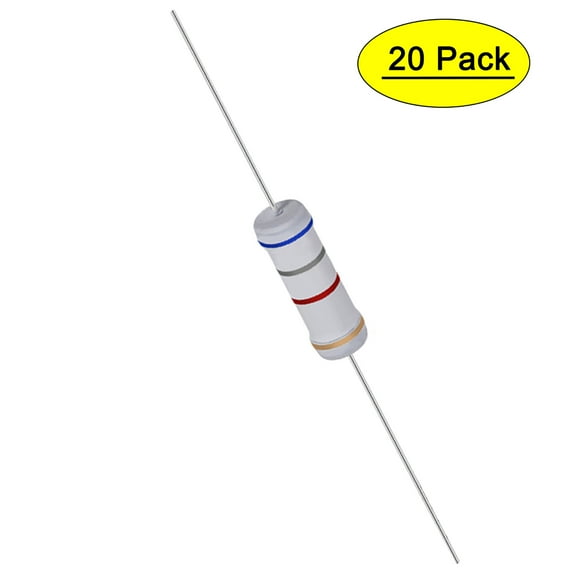 Uxcell 20Pcs 3W 3 Watt Metal Oxide Film Resistor 6.8K Ohm ±5% Tolerance