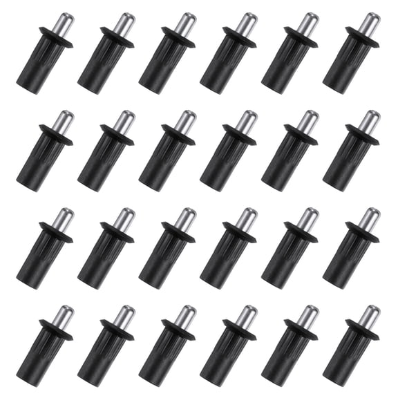 Uxcell 6.8mm Cabinet Door Repair Pins, Spring Loaded Pins Door Panel Connector, Black, 24 Pcs