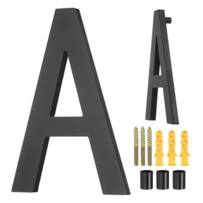 Uxcell 6" Acrylic Modern Floating House Letters for Outside Address(Letter A, Black)