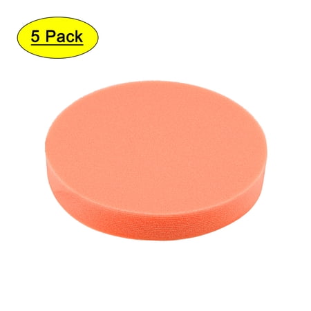 Uxcell 6" Buffing Sponge Pads, Drill Polishing Buffer Pad Disc, Hook and Loop Back for Polishing 5Pack