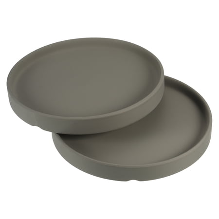 Uxcell 6" Ceramic Round Planter Saucer Flower Pot Drip Tray Coaster, Dark Gray 2 Pack