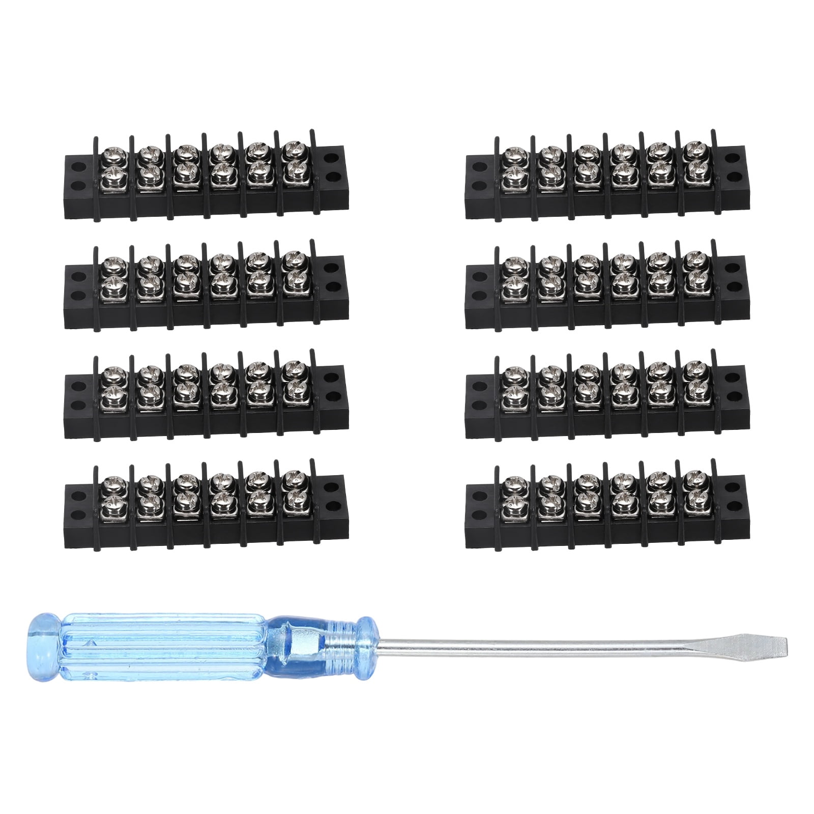 Electrical Terminals Rows Uxcell 6 Circuits Screw Terminal Blocks, 300V 20A 9.5mm Pitch 6 ...