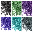 thumbnail image 1 of Uxcell 6 Colors Crushed Glass Chips, 1-4mm Irregular Sequins Metallic Color Glass 28g Green Color Series, 1 of 4