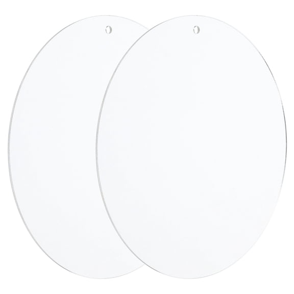 Uxcell 6" Dia. Acrylic Circles Round Clear Plastic Sheet Cake Disk Blank Sign for Crafting Painting DIY 2 Pack