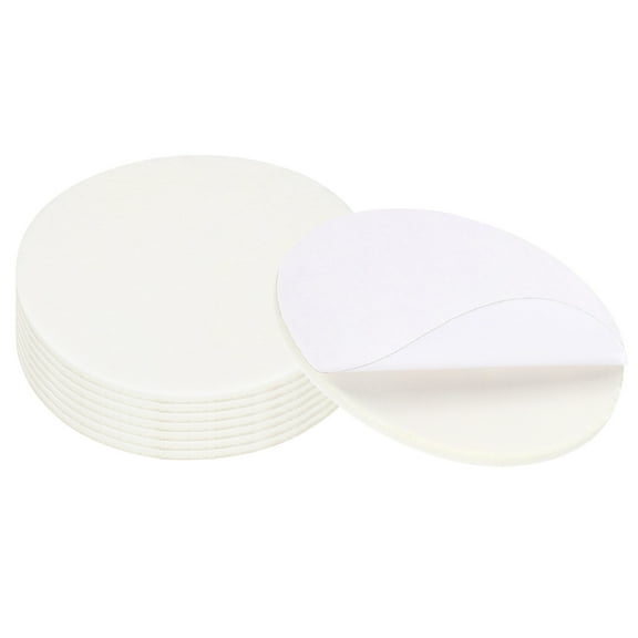 Uxcell 6" Diameter Felt Furniture Pads, 8 Pcs 1/2" Thick Lamp Base Felt, White