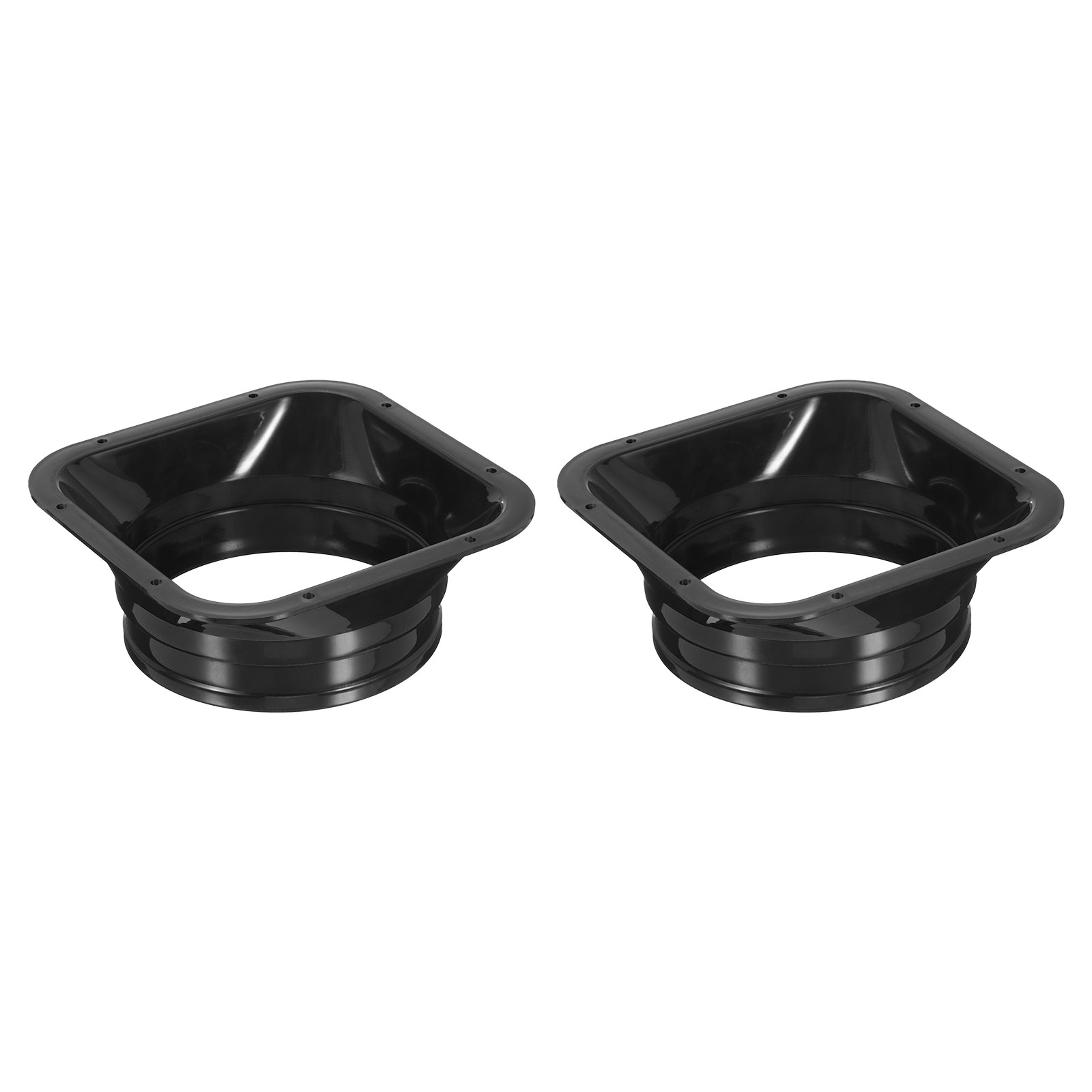 Uxcell 6" Duct Connector Flange, 2pcs PP Dryer Vent Wall Plate Square to Round for Air Heating Cooling Ventilation